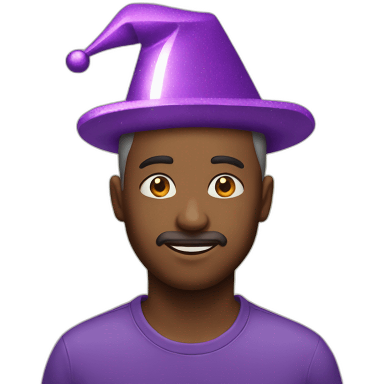 purple birthday hat emoji