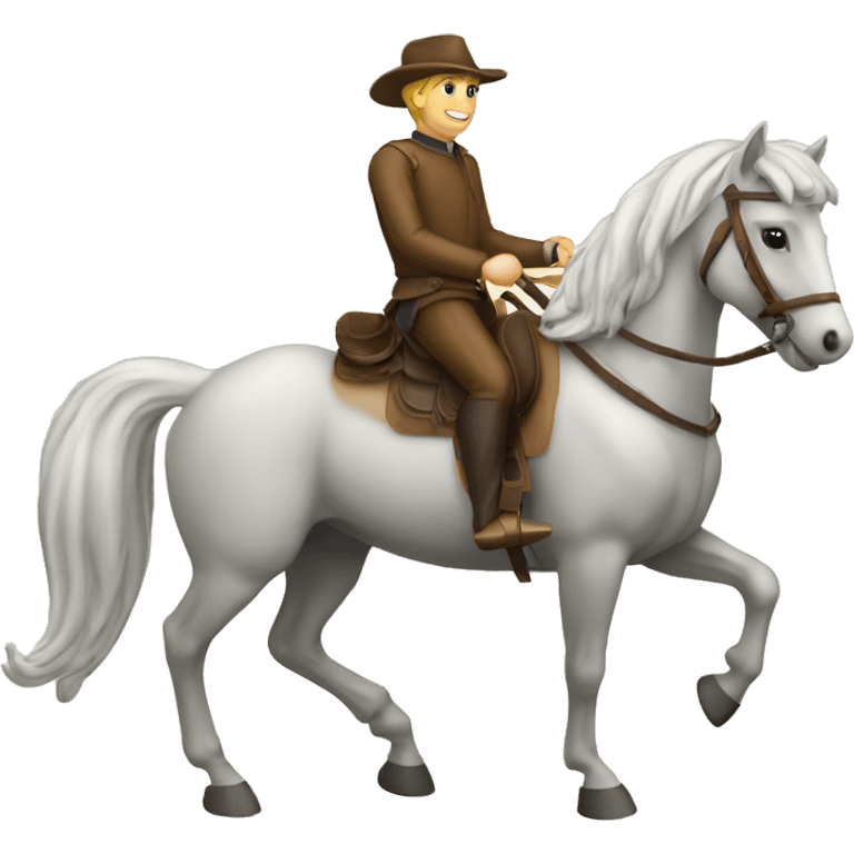 eine Reiterin auf Pferd und ein Reiter auf Pferd emoji