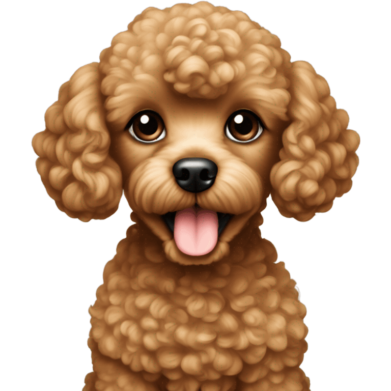 miniature toy poodle light brown emoji