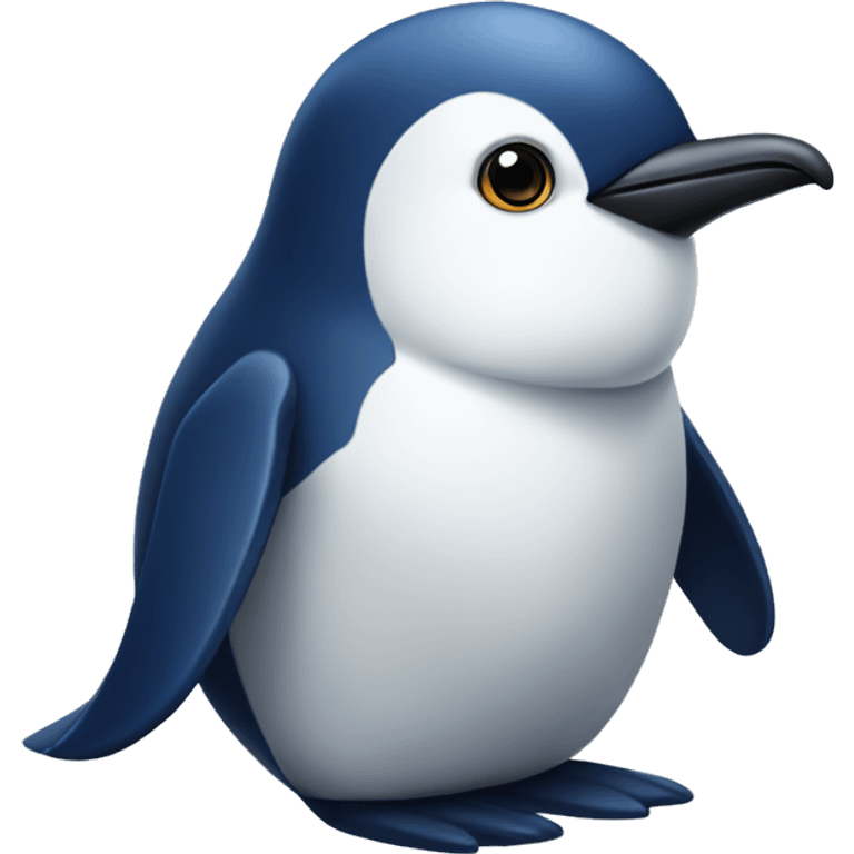 Navy blue penguin  emoji