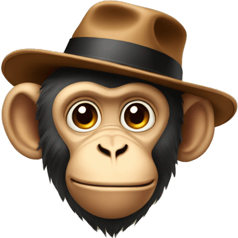 Monkey with  hat emoji