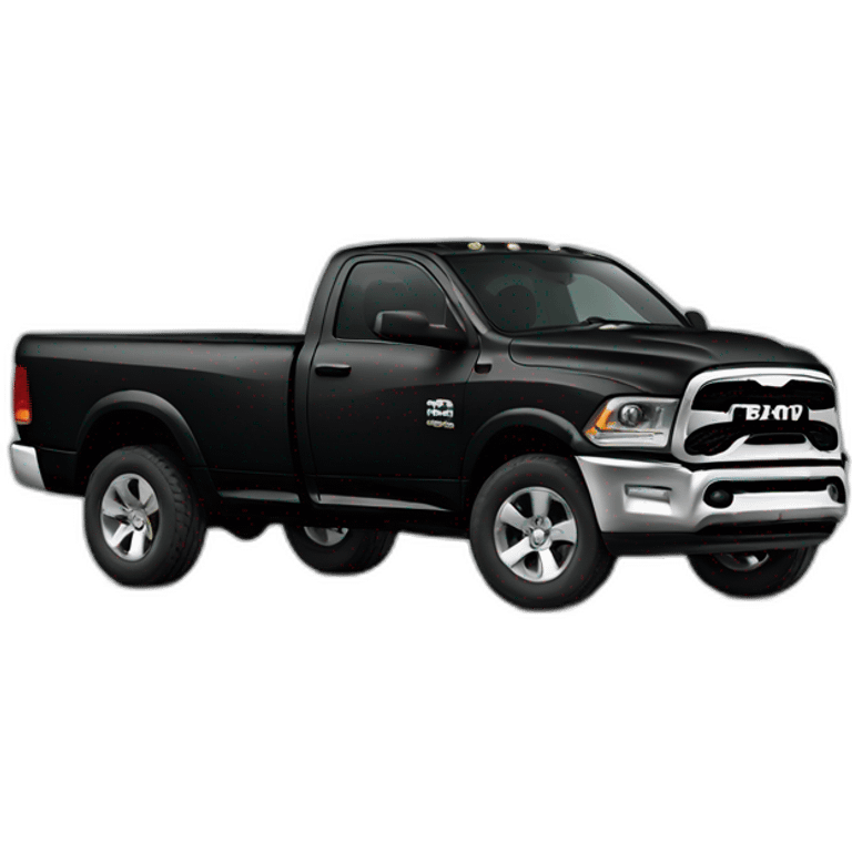 black RAM truck emoji