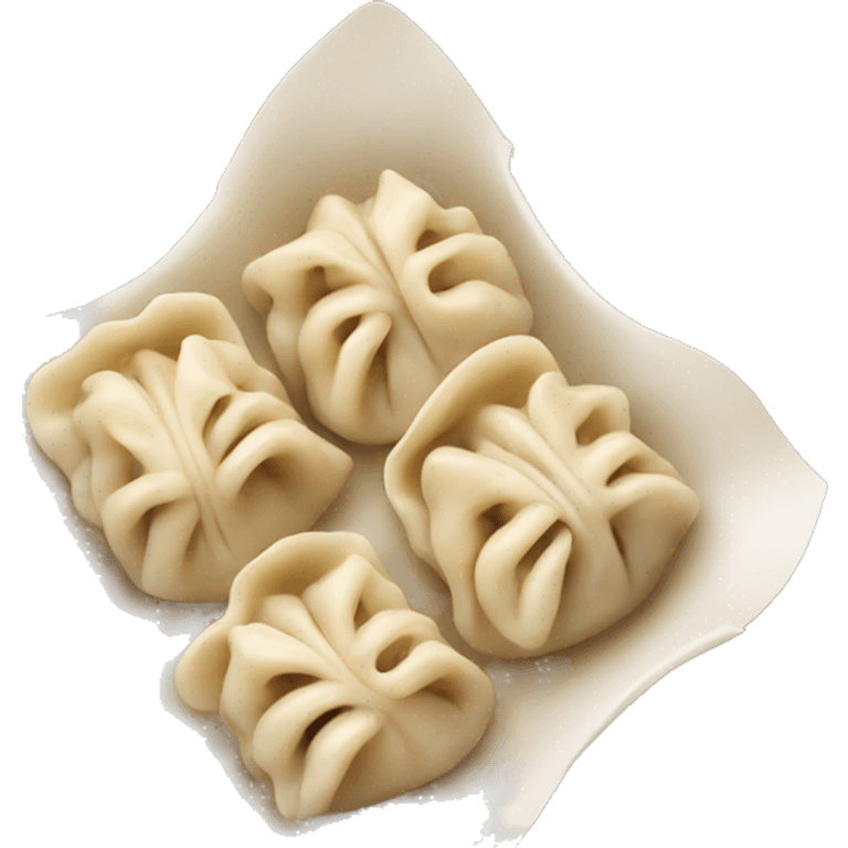 create dumplings with meat emoji