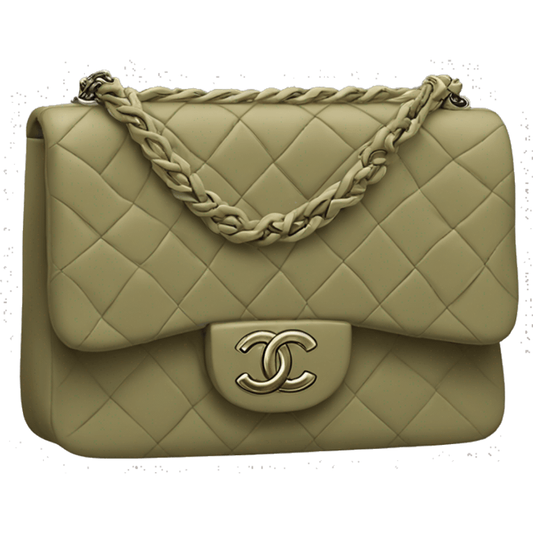 Chanel flap bag khaki emoji