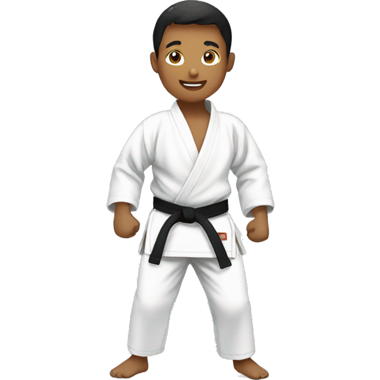 a boy training judo emoji