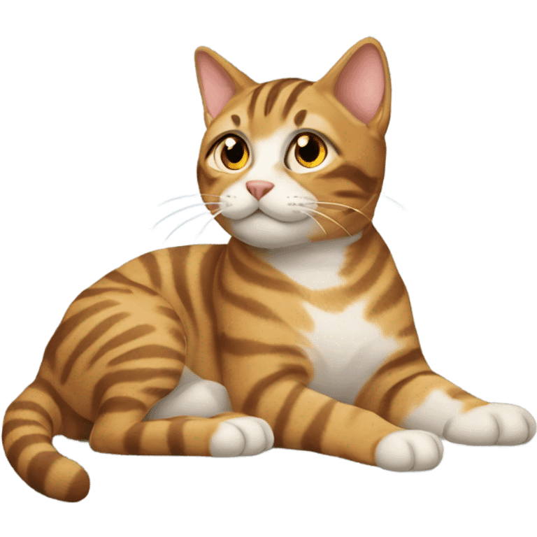 tabby cat lying down emoji