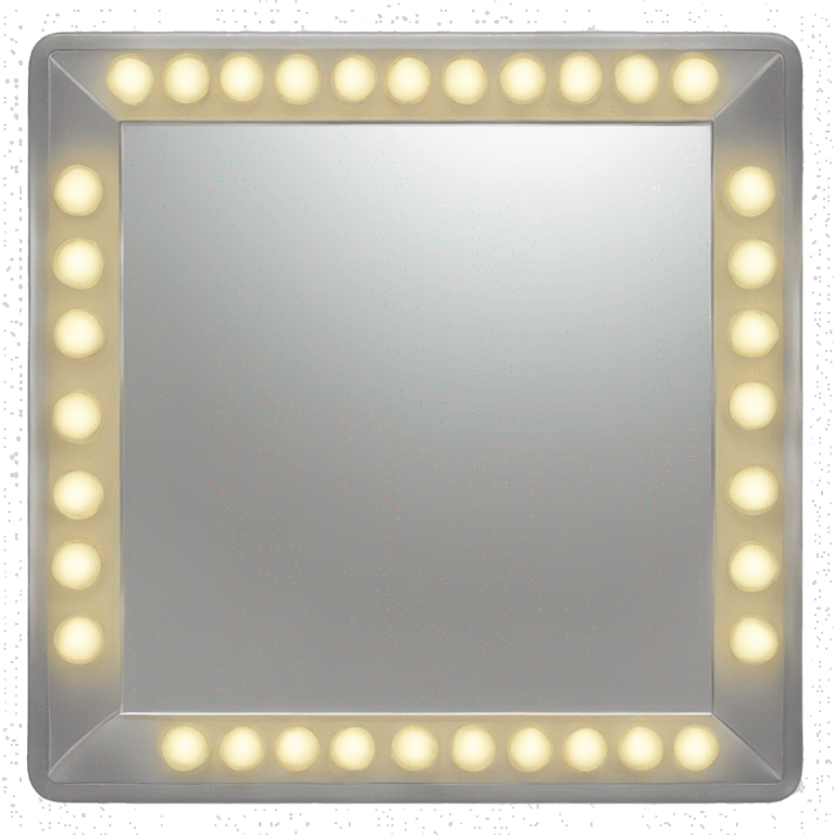 Hollywood light mirror square  emoji