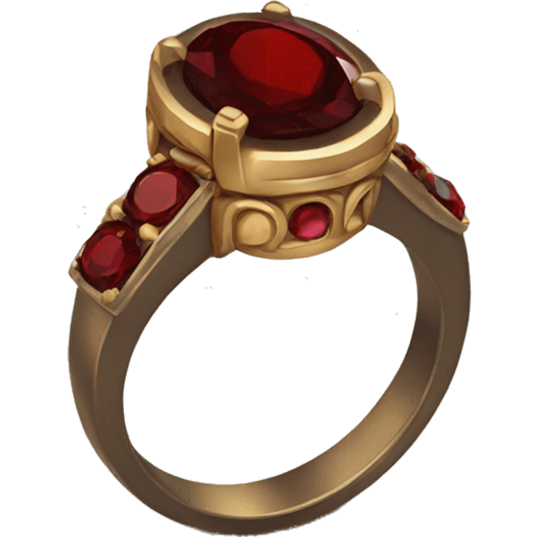 ring with garnet gemstone emoji