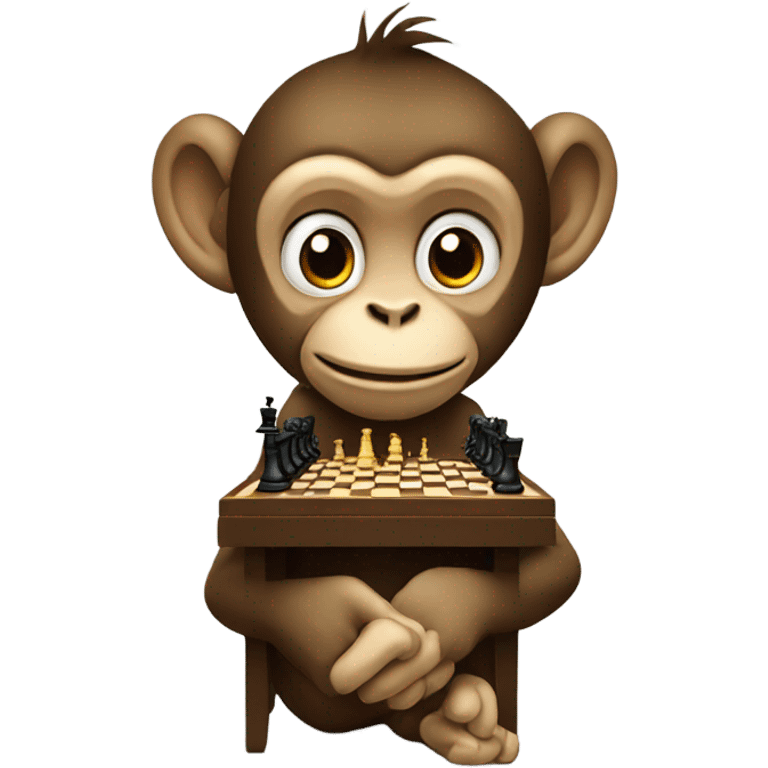 Monkey playing chess emoji