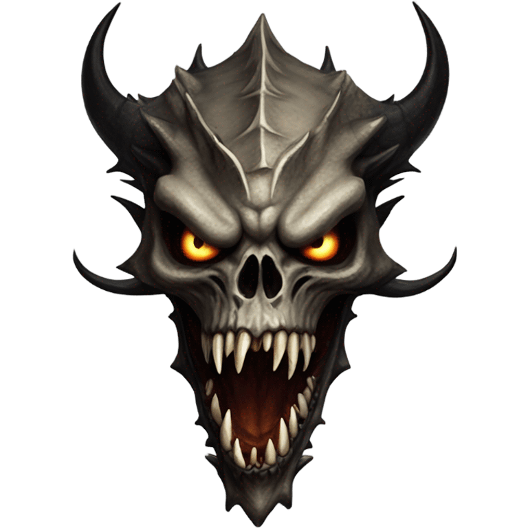 doom 3 maledict skull dragon emoji