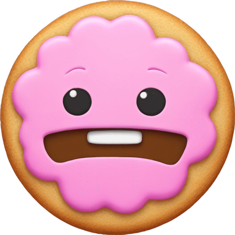 Pink cookie emoji