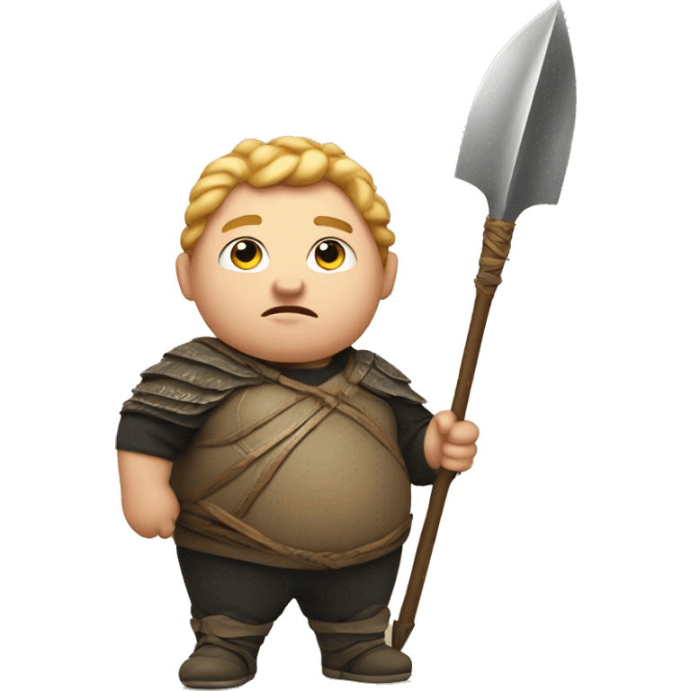 Fat boy with spear emoji