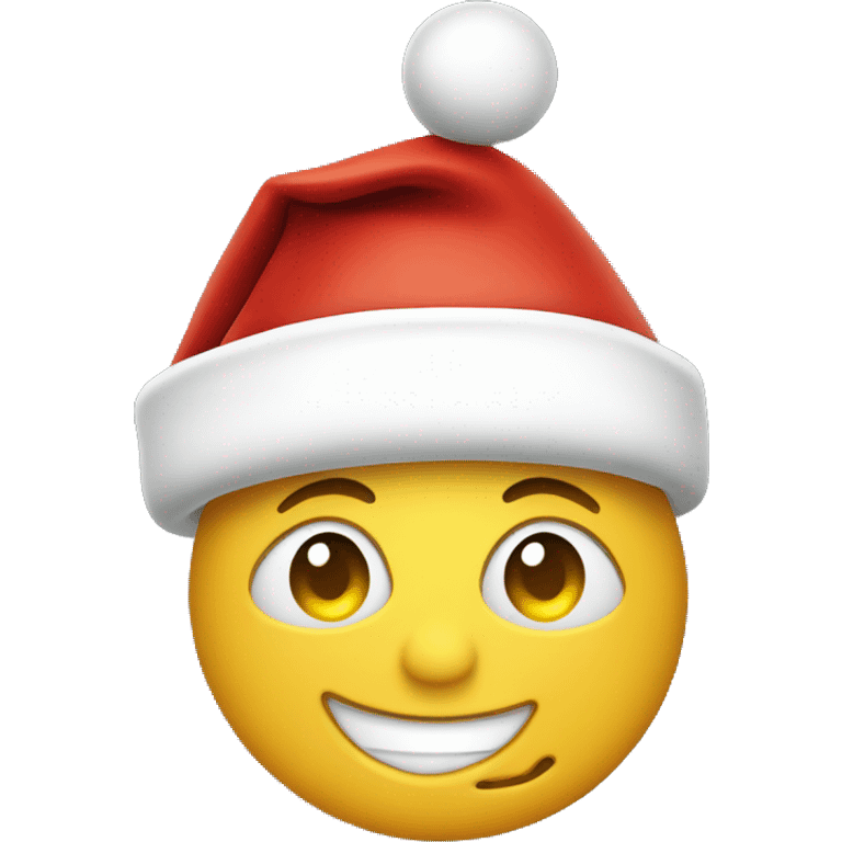 Smile with Santa Claus hat emoji