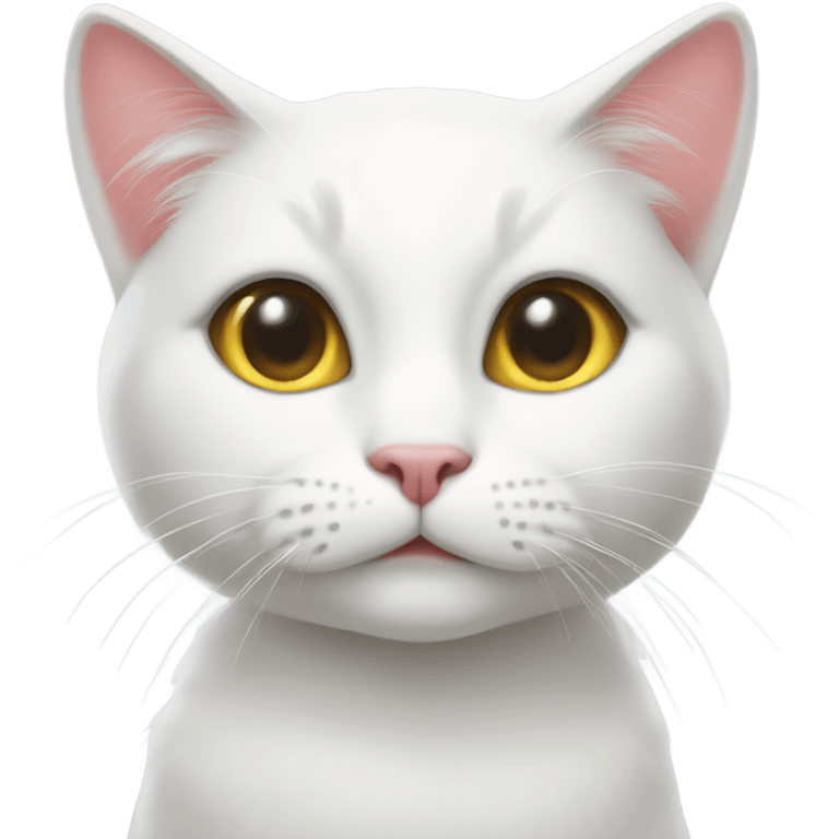 coquette white cat emoji