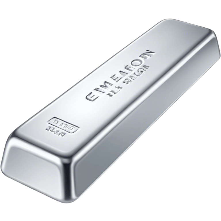 Cinematic Realistic Silver Bar, Cool and gleaming, with smooth, polished silver surfaces reflecting the light in soft, pristine highlights. The elegant shine of the metal exudes sophistication and timeless class. Soft glowing outline, capturing the essence of refined luxury and understated elegance in polished silver. emoji