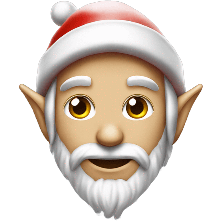 elf berserk male wearing red santa hat emoji