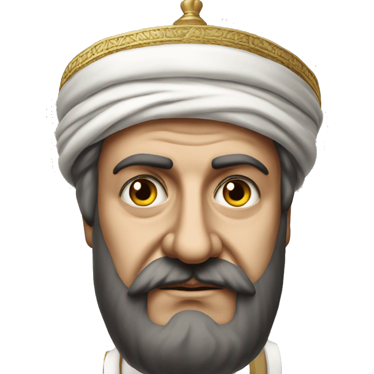 Turkish Sultan photorealistic serious emoji