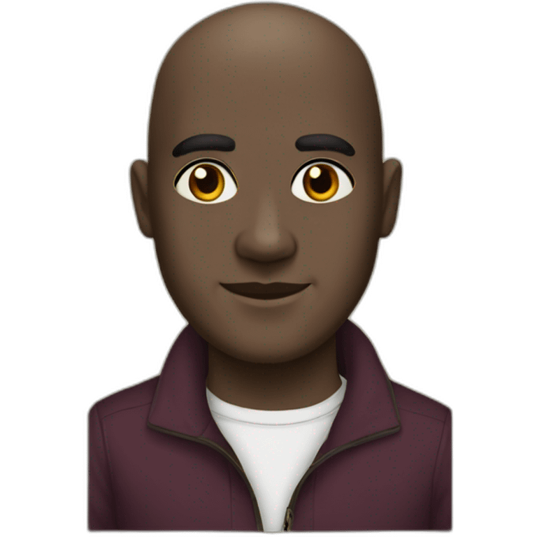 Maurice N Leacock bald, dark-skinned and 53 emoji