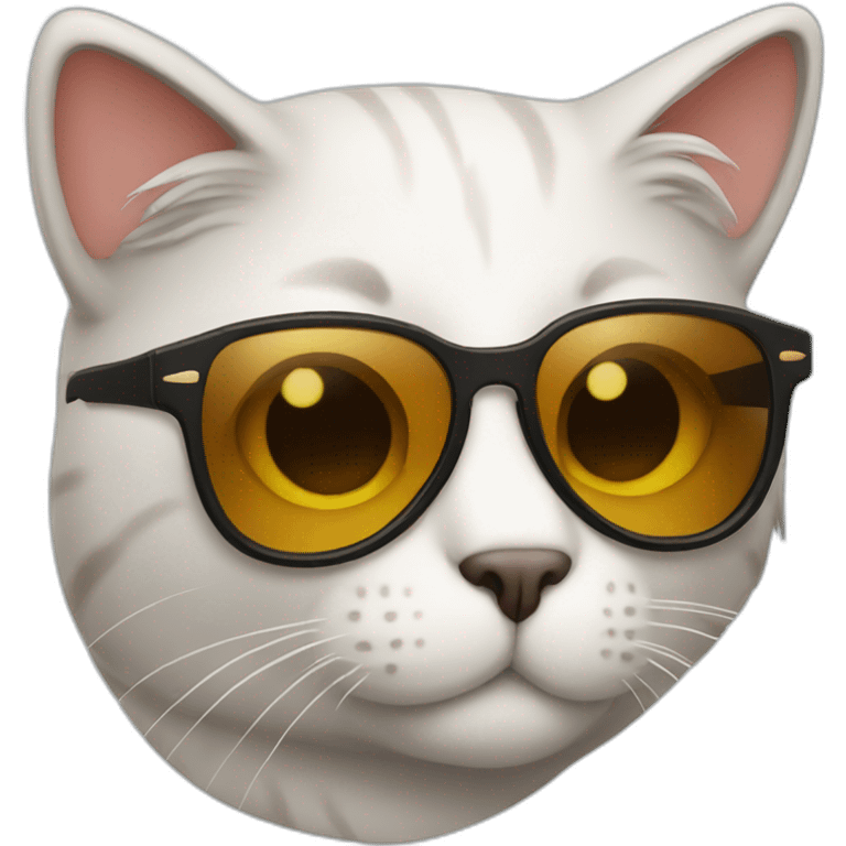 Cat with sunglasses and smirk emoji