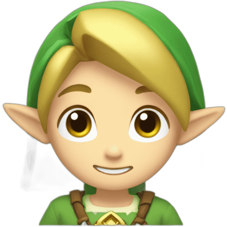 link zelda smiling face with open palms emoji