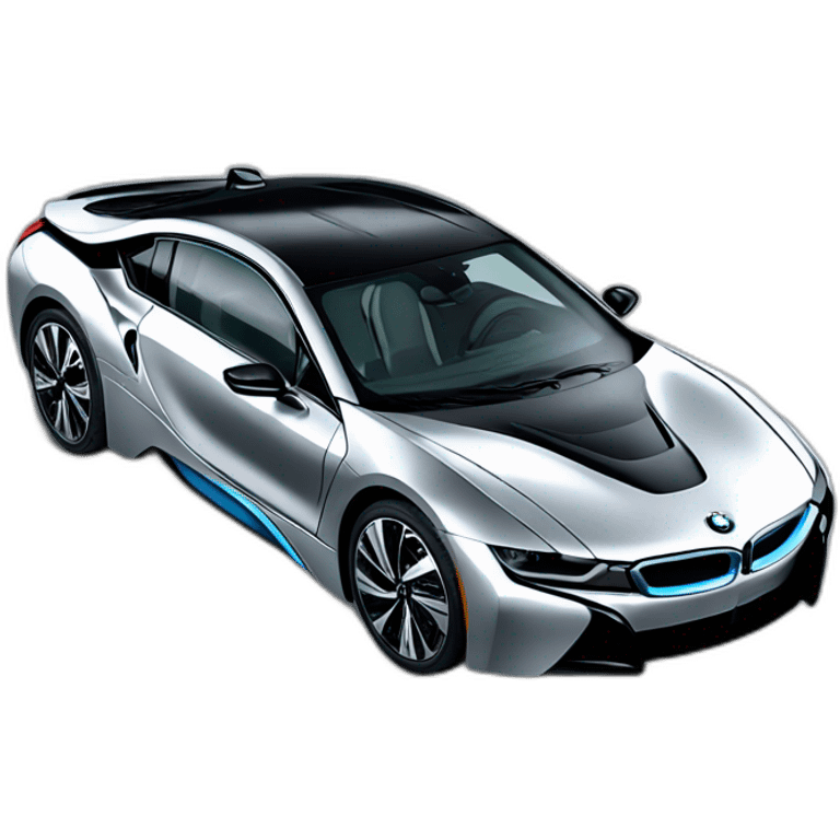 Silver bmw i8 emoji