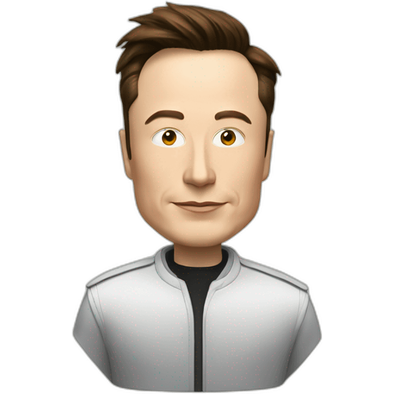 Elon Musk, dans une Tesla emoji