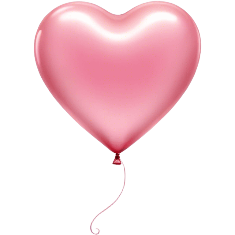 Cinematic tiny floating heart balloon, glossy and round, warm pink hues, slightly transparent with a soft glow, delicate string gently swaying, dreamy and adorable. emoji