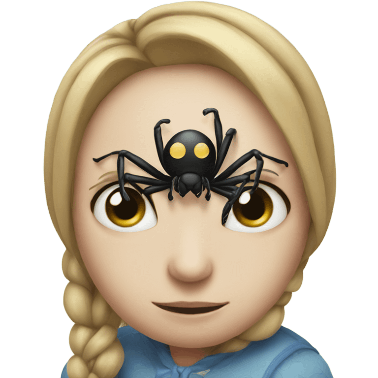 Spider with her baby emoji