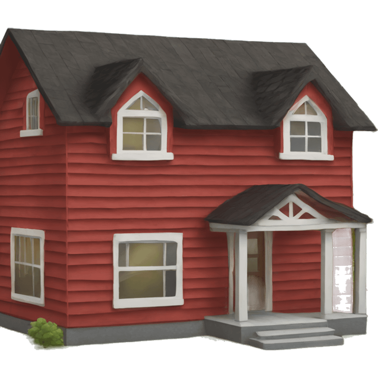 Red wooden house emoji