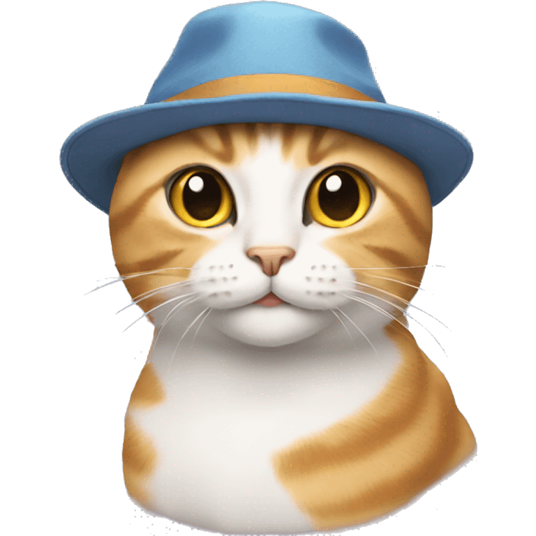 cat wearing a hat emoji