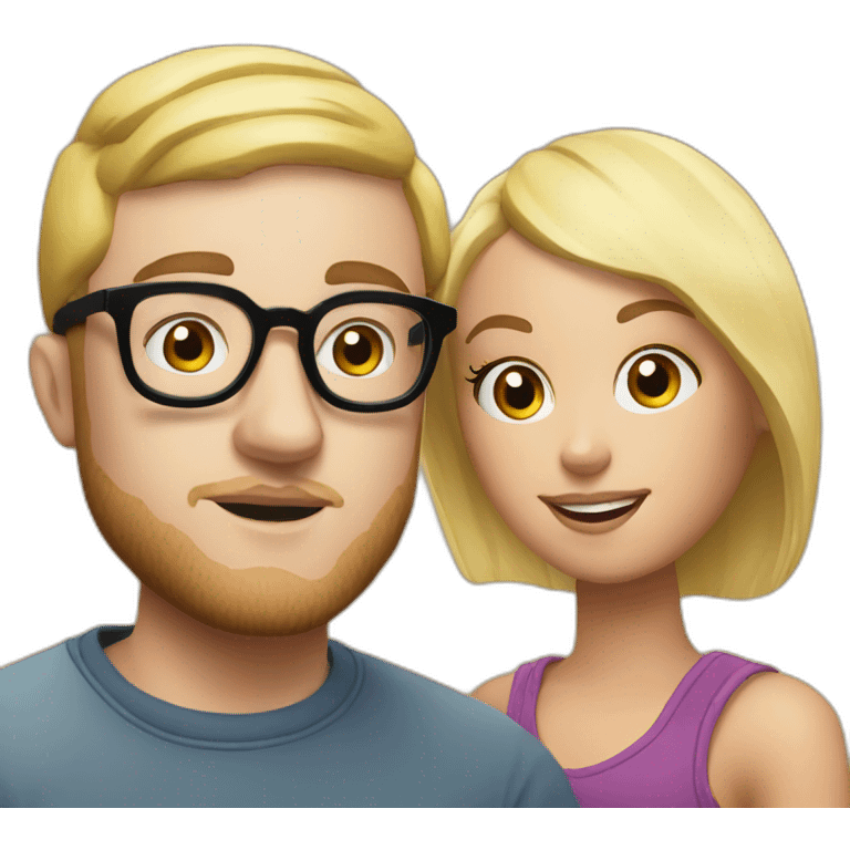 Mac Miller With a blond girl with glasses emoji