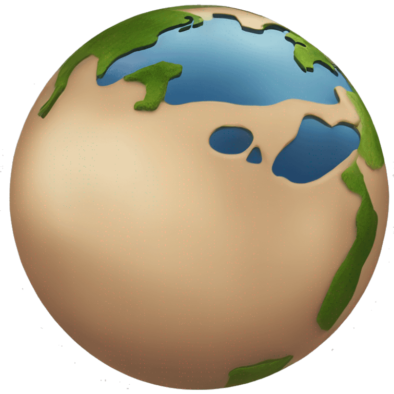 earth planet but the water is brown and the earth look pollutaded emoji