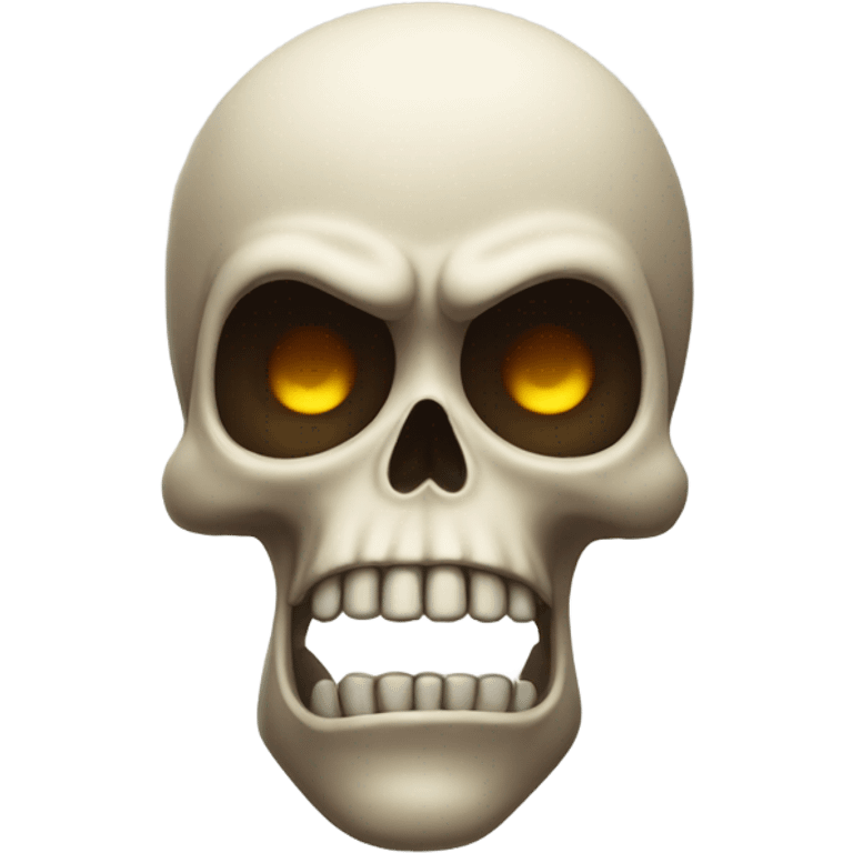 Skull shocked emoji