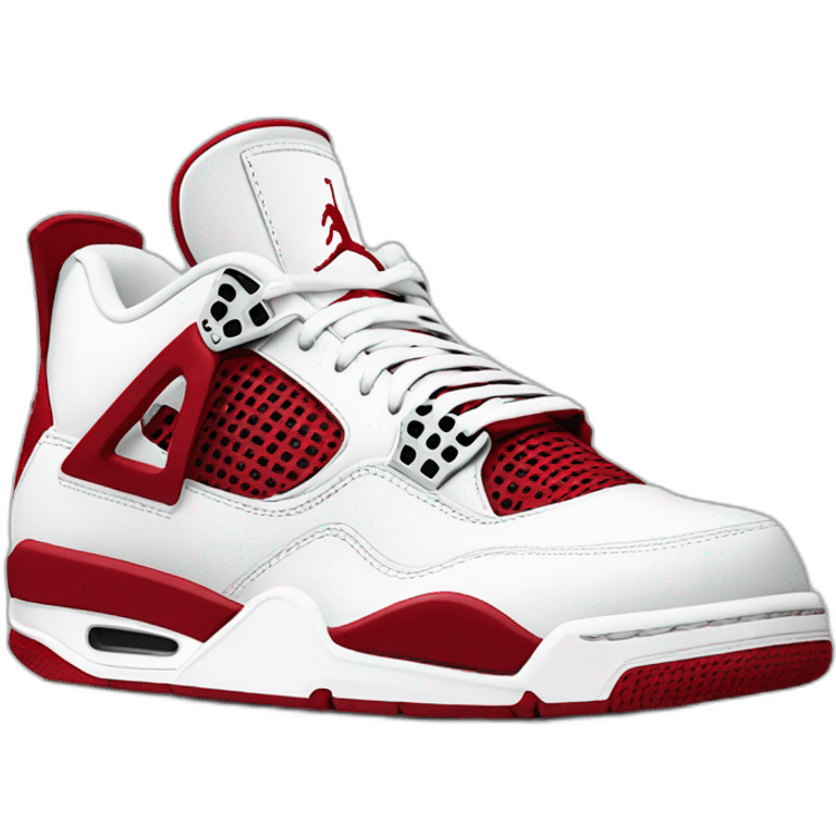 jordan 4 red and white emoji