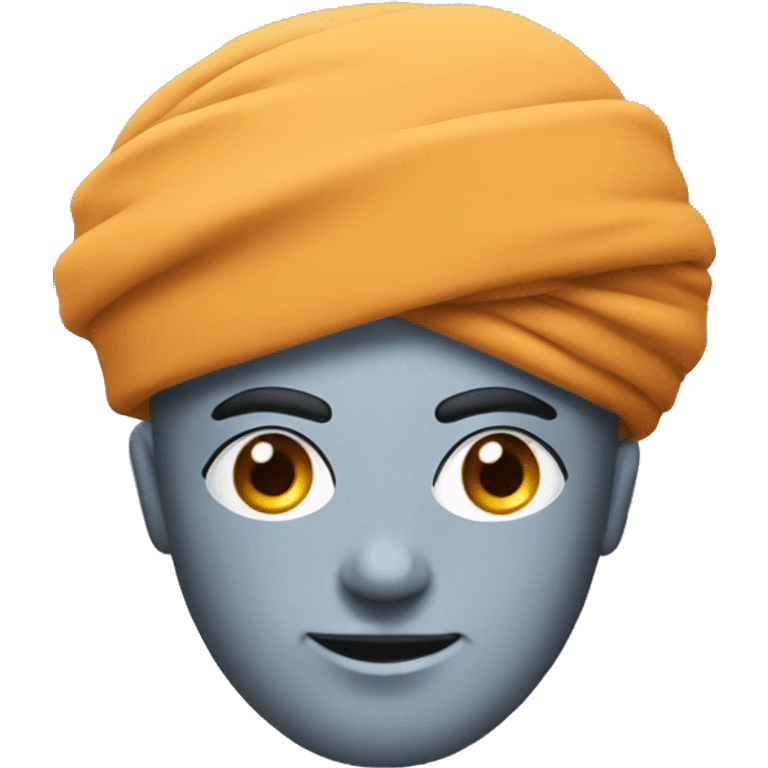 Robot emoji in a turban emoji