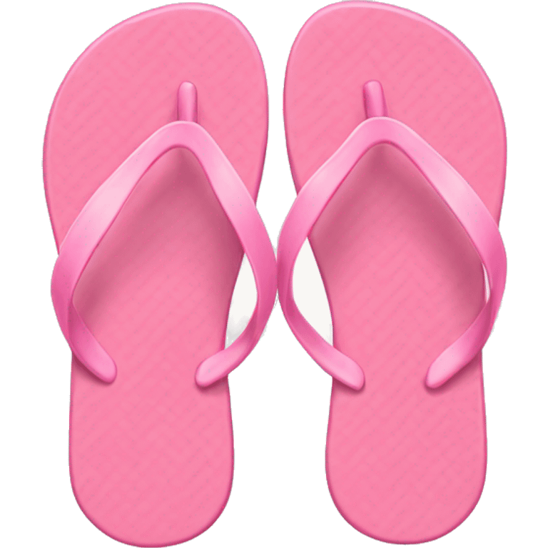 Realistic light pink pair of summer flip flops isolated. emoji