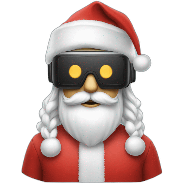 santa wearing vr headset emoji