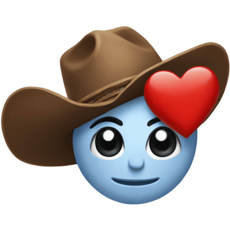 Love heart wearing a cowboy hat  emoji