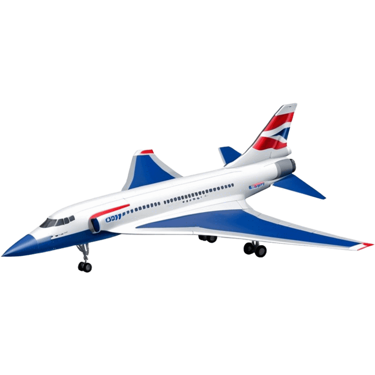 Concorde - British Airways (Model Year: 2020) (Iconic colour: White with blue and red) emoji