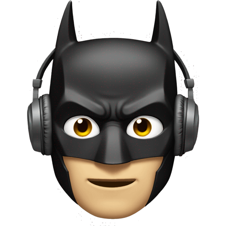 Batman with headphones  emoji