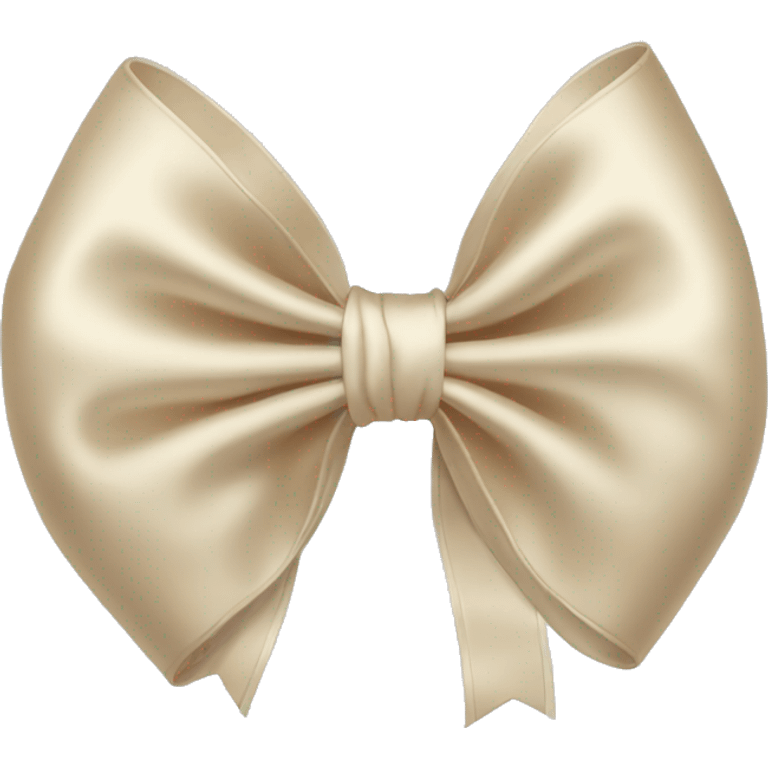 Light beige satin bow  emoji