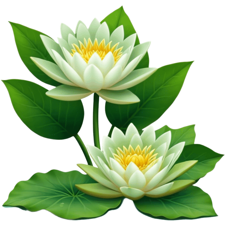 pot bouquet Water Lily, stem, Water Lily leaf emoji