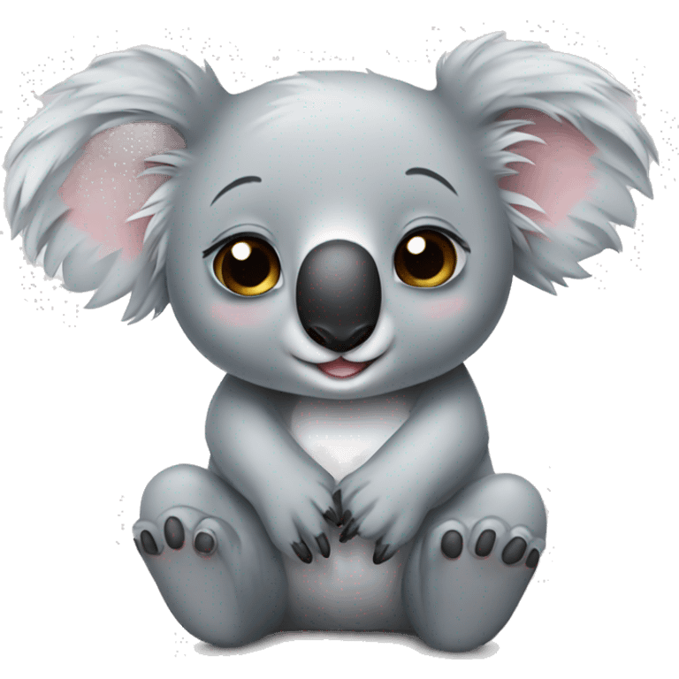 koala with saying miss you emoji