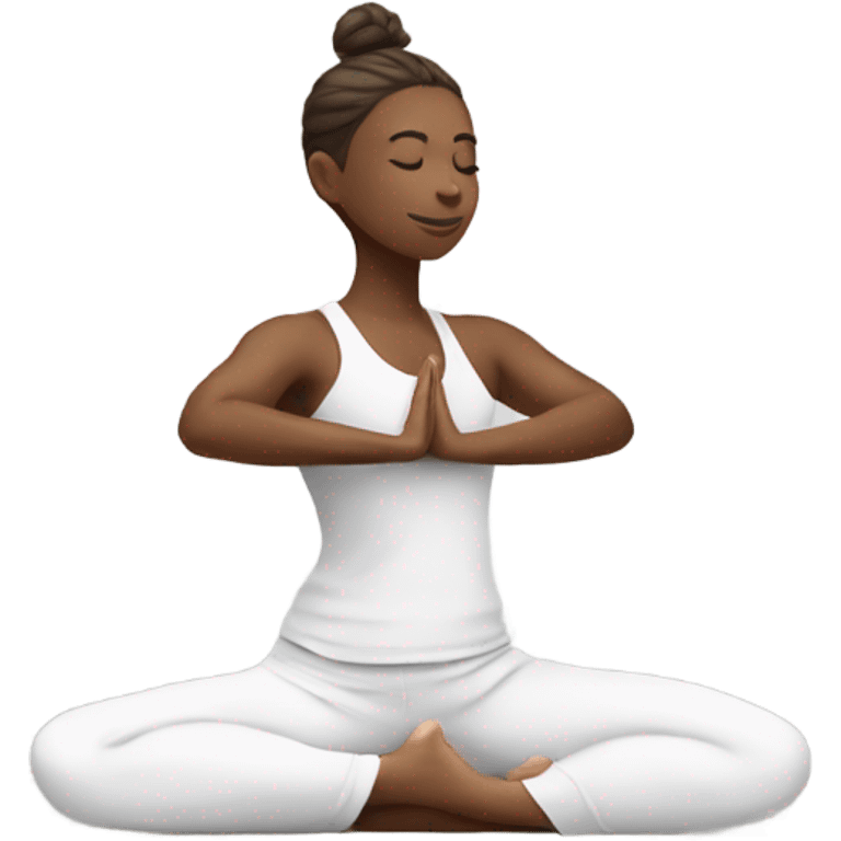 Yoga pose white emoji