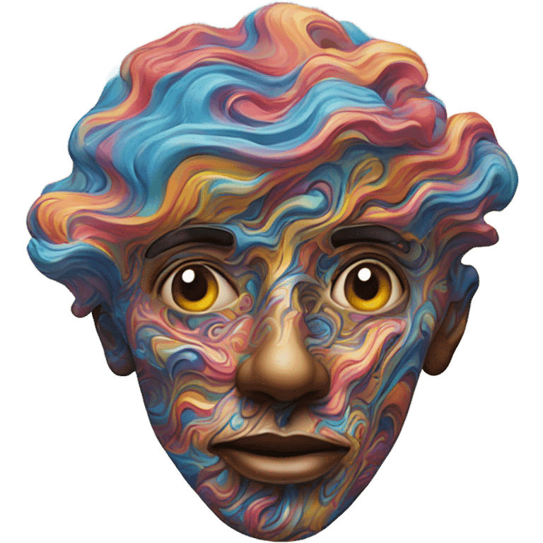 Trippy psychedelic face  emoji