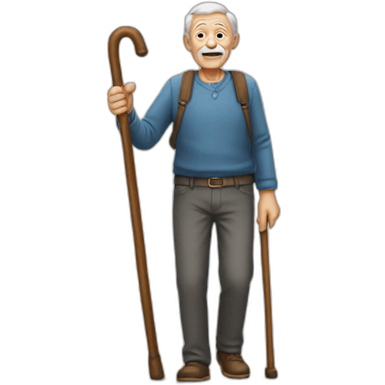 old man with cane emoji