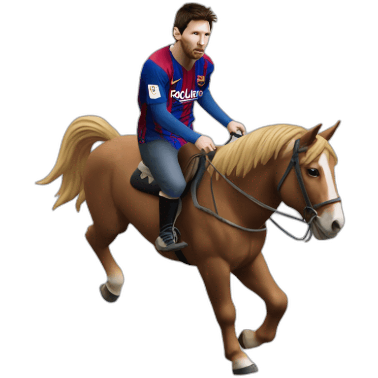 Messi sur un cheval emoji