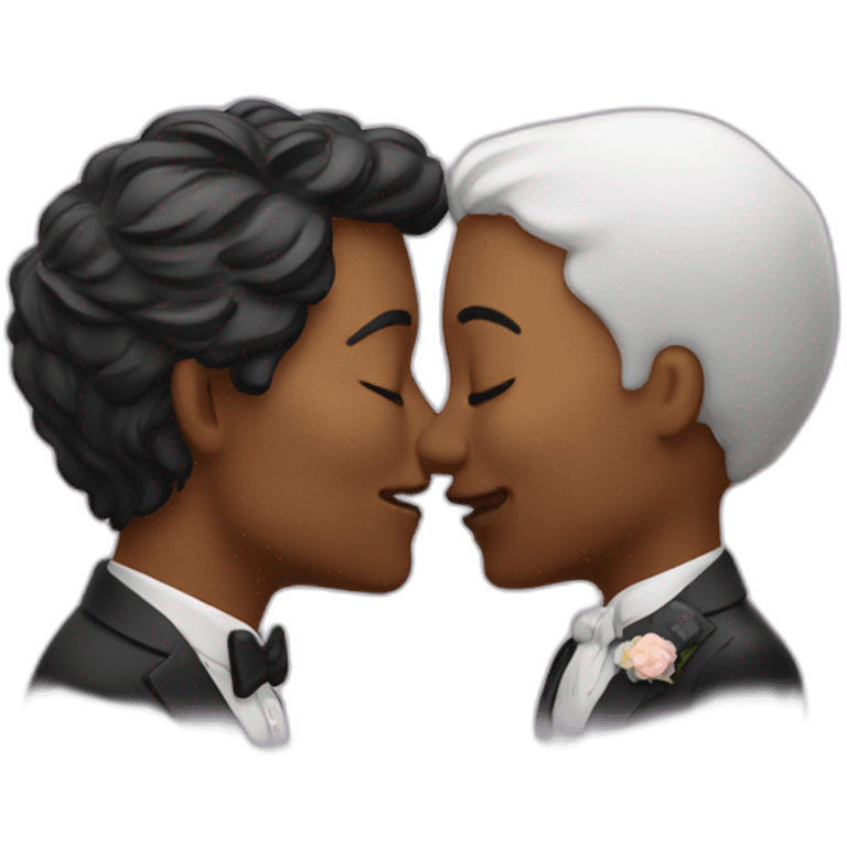 Marriage kiss emoji