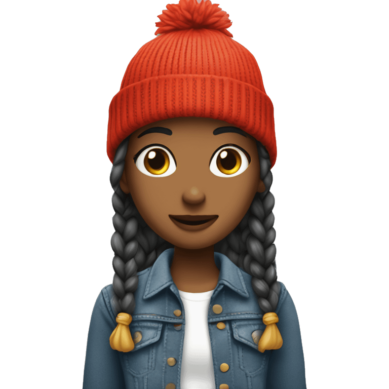 Girl with beanie ￼ emoji