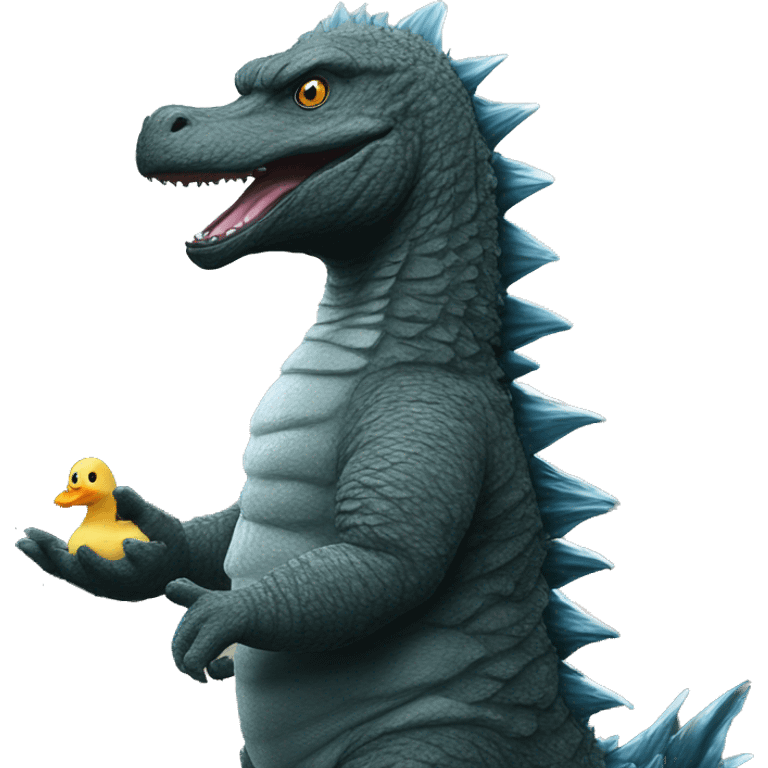 godzilla with a duck emoji